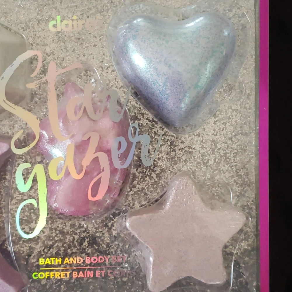 Claire's Star Gazer Bath Fizzer Bath Bomb Set of 5 Kids Girls NWT